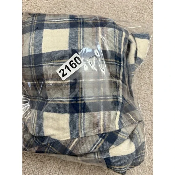 L.L.Bean Men's Scotch Plaid Flannel Pearl Snap Slightly Fitted Size Med - Picture 6 of 6